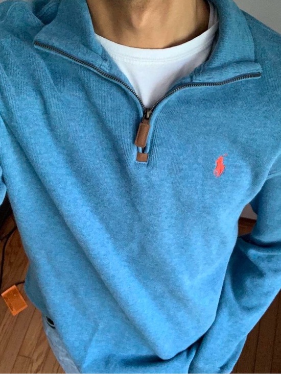 Polo Ralph Lauren Other - Polo Ralph Lauren Men's Cotton 1/4 Zip Pullover Sweater Size XXL Blue